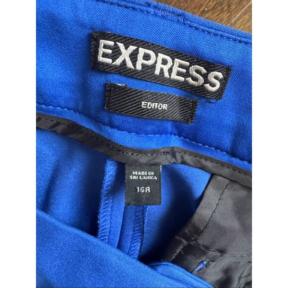 Express 16 R Editor Low rise slim 31” inseam royal blue - Picture 2 of 5